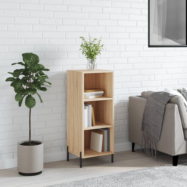 vidaXL Buffet chêne sonoma 34,5x32,5x90 cm bois d'ingénierie