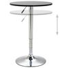 vidaXL Table de bar Noir &Oslash;60 cm MDF