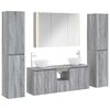 vidaXL Ensemble de mobilier de salle de bain 6 pcs Sonoma gris