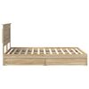 vidaXL Lit de Rangement Ch&ecirc;ne Sonoma 140 x 190 cm Bois d'ing&eacute;nierie