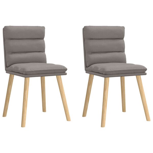vidaXL Chaises à manger lot de 2 taupe tissu
