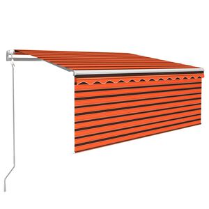 vidaXL Auvent r&eacute;tractable automatique store 3,5x2,5 m Orange et marron