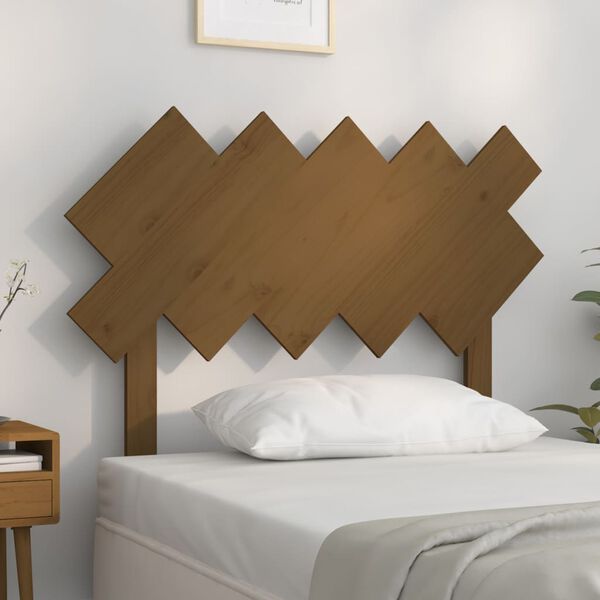 vidaXL T&ecirc;te de lit Marron miel 104x3x80,5 cm Bois massif de pin