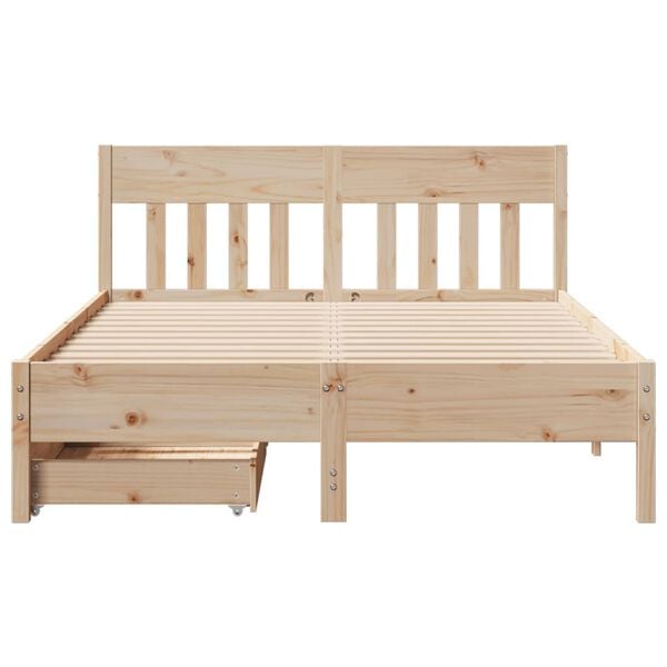 vidaXL Cadre de lit sans matelas 120x200 cm bois de pin massif