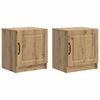 vidaXL Cabinet de chevet 2 pcs Ch&ecirc;ne artisanal 43 x 34,5 x 47 cm