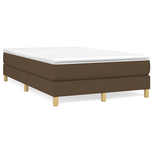 vidaXL Sommier &agrave; lattes de lit avec matelas Marron fonc&eacute; 120x200 cm