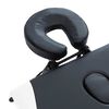 vidaXL Table de massage pliable 3 zones Aluminium Noir et blanc