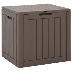 vidaXL Bo&icirc;te de stockage de jardin gris 55,5x43x53 cm polypropyl&egrave;ne