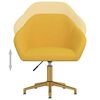 vidaXL Chaise pivotante de salle &agrave; manger Jaune Velours