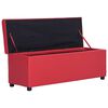 vidaXL Banc avec compartiment de rangement 116 cm Rouge Similicuir