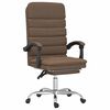 vidaXL Fauteuil de massage inclinable de bureau Marron Tissu