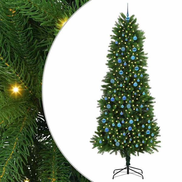 vidaXL Sapin de No&euml;l avec 300 LED avec support Vert 240 cm PE