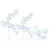 vidaXL Renne/tra&icirc;neaux No&euml;l volant Acrylique 260x21x87 cm Blanc froid