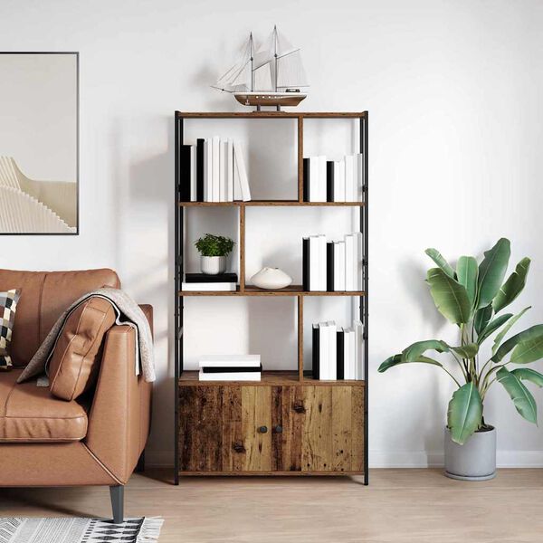 vidaXL &Eacute;tag&egrave;re Bois ancien 80 x 30 x 155,5 cm Bois d'ing&eacute;nierie