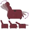 vidaXL Fauteuil inclinable électrique Rouge bordeaux Tissu