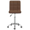 vidaXL Chaise pivotante de bureau Marron Tissu