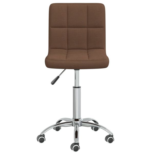 vidaXL Chaise pivotante de bureau Marron Tissu