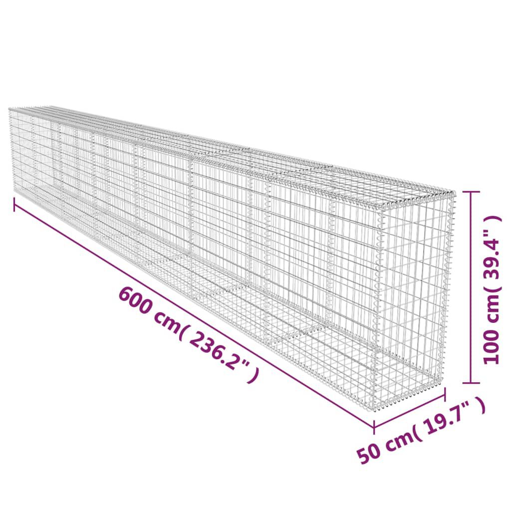 【翌日発送可能】 vidaXL ガビオン3点セット 25x25x100cm（亜鉛 亜鉛メッキ鋼線製 害獣・害虫対策用品