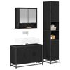 vidaXL Ensemble de mobilier de salle de bain 3 pcs Ch&ecirc;ne noir