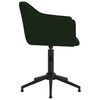 vidaXL Chaises pivotantes &agrave; manger lot de 4 Vert fonc&eacute; Velours
