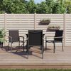 vidaXL Ensemble à manger de jardin 5 pcs noir textilène et acier