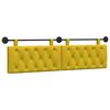vidaXL T&ecirc;te de lit suspendue Jaune 170 x 55 x 7 cm Velours