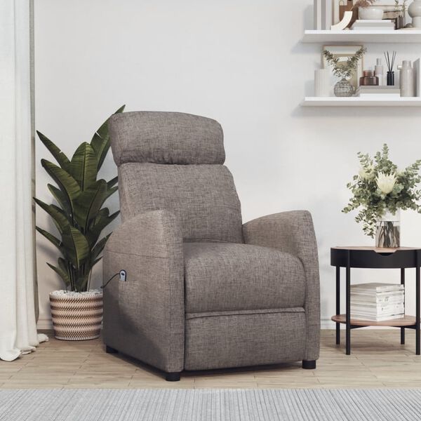vidaXL Fauteuil Taupe Tissu
