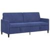 vidaXL Sofa avec rangement Bleu police 192 x 78 x 87 cm Polyester