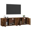 vidaXL Meubles TV muraux 2 pcs ch&ecirc;ne fum&eacute; 80x34,5x40 cm