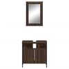 vidaXL Ensemble de meubles de salle de bain 2 pcs Ch&ecirc;ne marron