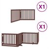 vidaXL Barri&egrave;re pour chien avec porte pliable 6 panneaux bois peuplier