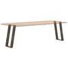 vidaXL Pieds de table console en U, 2 pièces, acier naturel, 28 x (72-73) cm