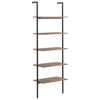 vidaXL &Eacute;tag&egrave;re inclin&eacute;e &agrave; 5 niveaux Marron fonc&eacute; et noir 64x35x185 cm