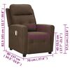 vidaXL Fauteuil électrique de massage Marron Tissu