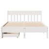 vidaXL Cadre de lit sans matelas blanc 150x200 cm bois de pin massif