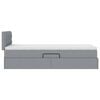 vidaXL Lit avec rangement et matelas Gris clair 90 x 200 cm