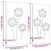 vidaXL D&eacute;corations murales de jardin 2pcs 105x55 cm design de fleur