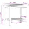 vidaXL Table d'appoint Huile Naturelle 50 x 35 x 45 cm