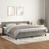 vidaXL Sommier &agrave; lattes de lit et matelas Gris clair 200x200cm Velours