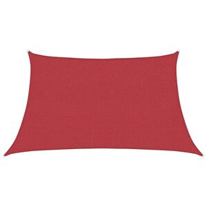 vidaXL Voile d'ombrage 160 g/m&sup2; Rouge 3/4x2 m PEHD