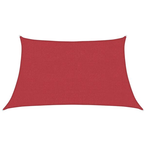 vidaXL Voile d'ombrage 160 g/m² Rouge 3/4x2 m PEHD