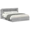 vidaXL Cadre de lit avec rangement Sonoma gris 200 x 200 cm
