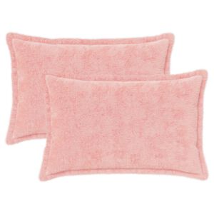vidaXL Housse de coussin 2 pc HOUTEN Rose 30 x 50 cm