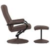 vidaXL Fauteuil TV avec repose-pied Marron Similicuir daim