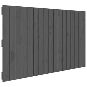 vidaXL T&ecirc;te de lit murale Gris 108x3x60 cm Bois massif de pin