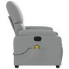 vidaXL Fauteuil inclinable de massage gris clair tissu