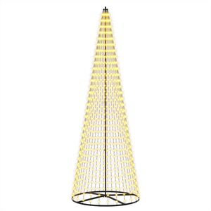 vidaXL Arbre de No&euml;l LED 285 cm 744 LED Blanc chaud Fer Noir
