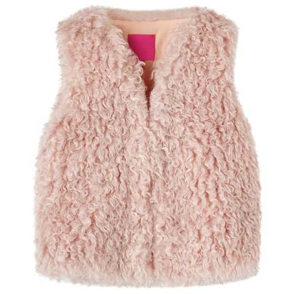 Gilet pour enfants fausse fourrure rose clair 92