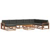 vidaXL Ensemble de canap&eacute;s d'ext&eacute;rieur 9 pc Naturel et Anthracite