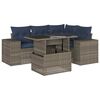 vidaXL Ensemble de canap&eacute; de jardin 5 pcs avec coussins gris r&eacute;sine tress&eacute;e
